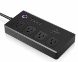 Wi-Fi Smart Power Strip Surge Protector, Multi Plug With 4 Ac Outlets 4 ... - £38.35 GBP