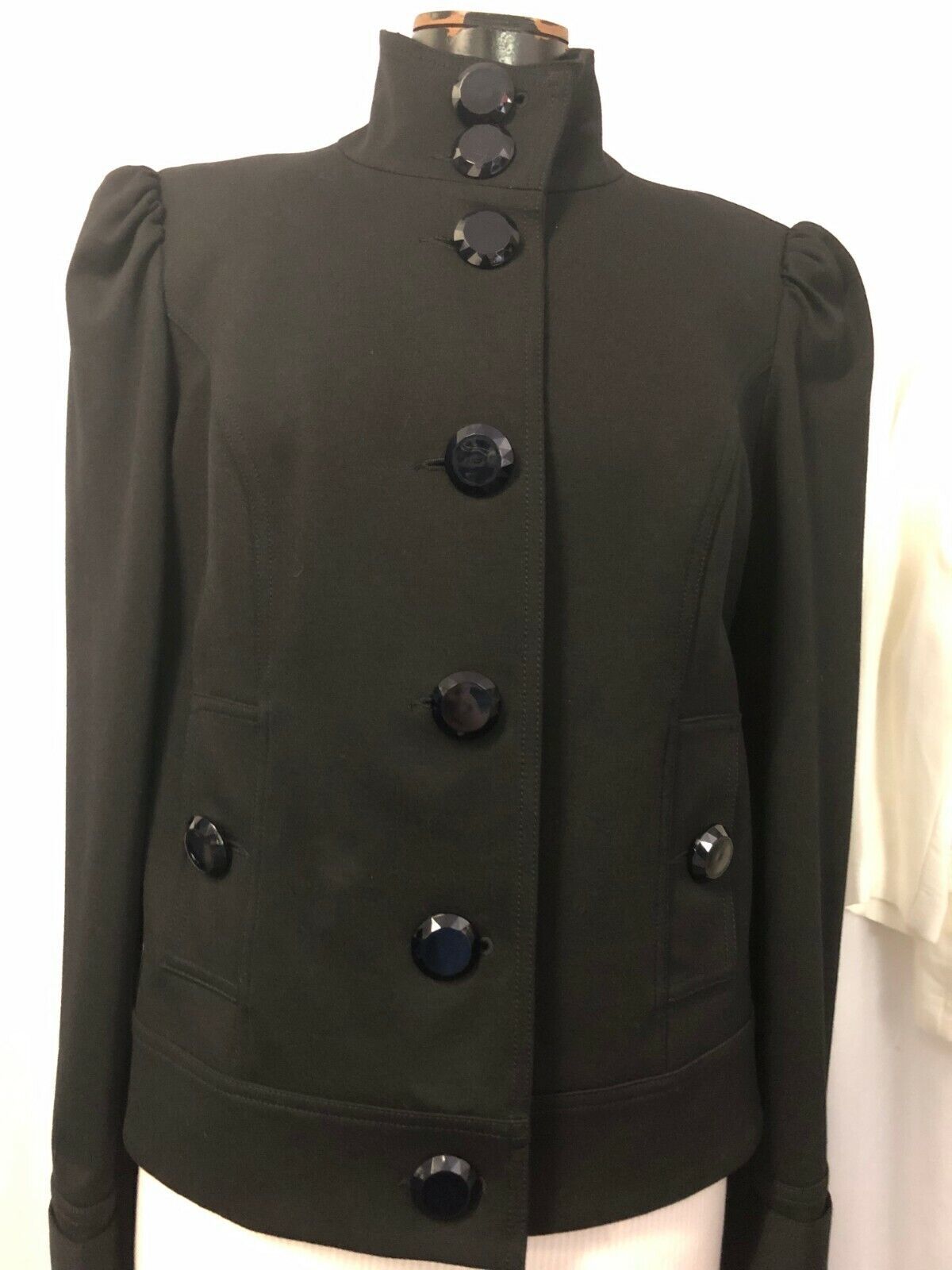 Primary image for INC Women's Jacket Black w/ Gem Buttons Size Large