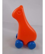 Little Tikes Orange Giraffe Toy on Wheels 6 Inch Wagon - $6.95