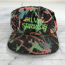 Vintage Silver Springs Florida Snapback Hat All Over Print Multicolor Di... - £14.48 GBP