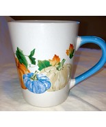 Coffee Cocoa Mug  Colorful Pumpkin and Fall Leaf  Autumn Fall Halloween - $181.68 MXN