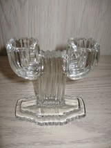 Anchor Hocking Queen Mary Double Branch Candle Stick Holder 1936-1949 - £7.82 GBP