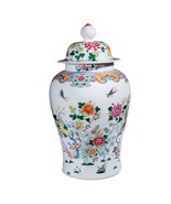 Large Chinoiserie Floral Temple Jar Multi-Colored 26&quot; - £982.08 GBP