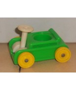 Vintage 80&#39;s Fisher Price Little People Green Wagon #656 FPLP - $189.98 MXN