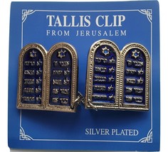 Breast plates silver plated commandments TALIT CLIPS tallis talis tallit... - £14.34 GBP