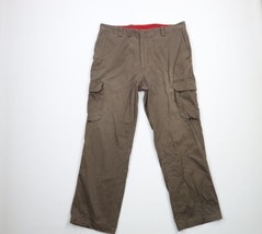 Vintage 90s Streetwear Mens 38x32 Faded Baggy Fit Wide Leg Cargo Pants Green - £47.38 GBP