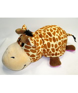 18&quot; Flip A Zoo Geo Giraffe  Ava Hippo 2015 Jay@Play Plushy Pillow Animals - £11.20 GBP