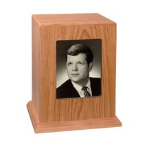 Natural Cherry Vertical Photo Wood Cremation Urn - £156.90 GBP