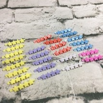 Vintage  Barrettes Plastic Snap Stars Lot Of 26 In 6 Colors - £9.46 GBP