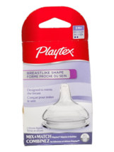 Playtex Baby Breastlike Shape Nipples BPA Free 3m+ 2-pack Silicone Med Flow - £6.04 GBP