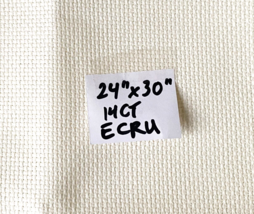 Ecru Aida 14 Count Cross Stitch Fabric 100% Cotton 24&quot; x 30&quot; - £18.63 GBP