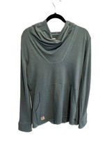 DESO Womens Sweatshirt PHIPPS Green Heathered Cowl Neck Hoodie Sz Large - £57.41 GBP