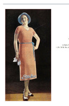 Vintage Simple Flapper Dress,  Lace Pattern at Waist - Knit pattern (PDF 2607) - £2.94 GBP