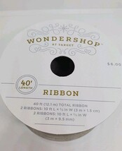 Wondershop  Fabric Ribbon Merry Christmas/Snowflake/Mint/Green 40ft  image 3