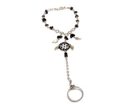 Mia Jewel Shop Dream Catcher Chip Stone Leaf Charm Dangle Silver Metal Chain Lin - £15.31 GBP