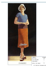 Vintage Flapper Dress Crew Neck Blouse &amp; Flare Skirt - Knit pattern (PDF 2612) - £2.94 GBP