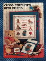Cross Stitch Stitcher&#39;s Best Teddy Bear Friend Caddy Floss Sew Box Apron PATTERN - £7.98 GBP