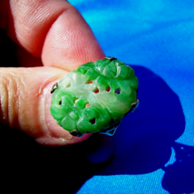 Earth mined Jade Antique Ring Victorian 18k Solid Gold Vintage Statement Setting - $70,166.78 MXN