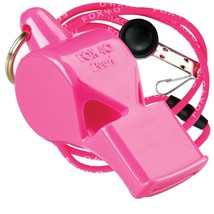 Pink Fox 40 Pearl Whistle Official Coach Safety Alert Rescue Free Lanyard - £6.68 GBP