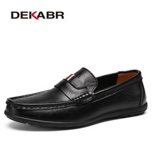 DEKABR Men Loafers Shoes Genuine Leather  Men Shoes Lace-up Comfortable Loafers  - £39.79 GBP