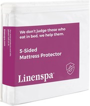 King Size Linenspa Mattress Protector - Waterproof Mattress Cover With Five - £26.85 GBP
