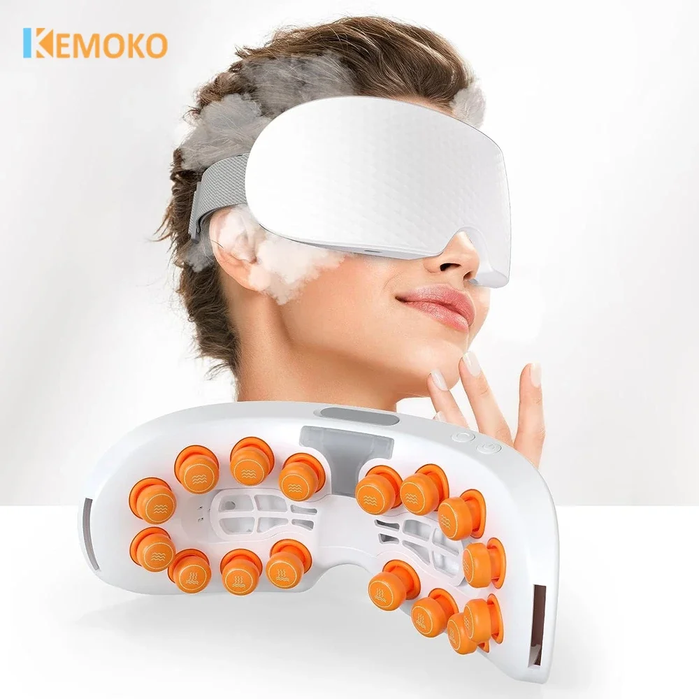 Eye Massager Smart Heated Mist Bluetooth Eye Care Device Point Acupressure - £73.68 GBP