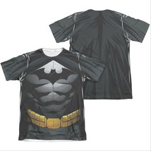 Batman Men&#39;s Uniform Costume Sublimation Two-Sided Tee Shirt Black - £30.65 GBP+