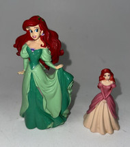 Disney Ariel Little Mermaid Green Dress Large Red Dress Small Cake Topper - £11.92 GBP