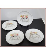 NEW Certified International Set of 4 Sweet Easter Bunny Salad Plates 8.5... - £36.19 GBP