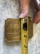 Belt buckle Wells Fargo & Co. Ocean to Ocean stamped Tiffany Studio New York image 6