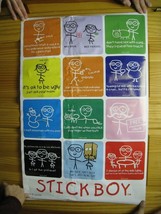 Póster Stickboy Stick Boy. Figura Dibujos Animados Divertidos - $89.89