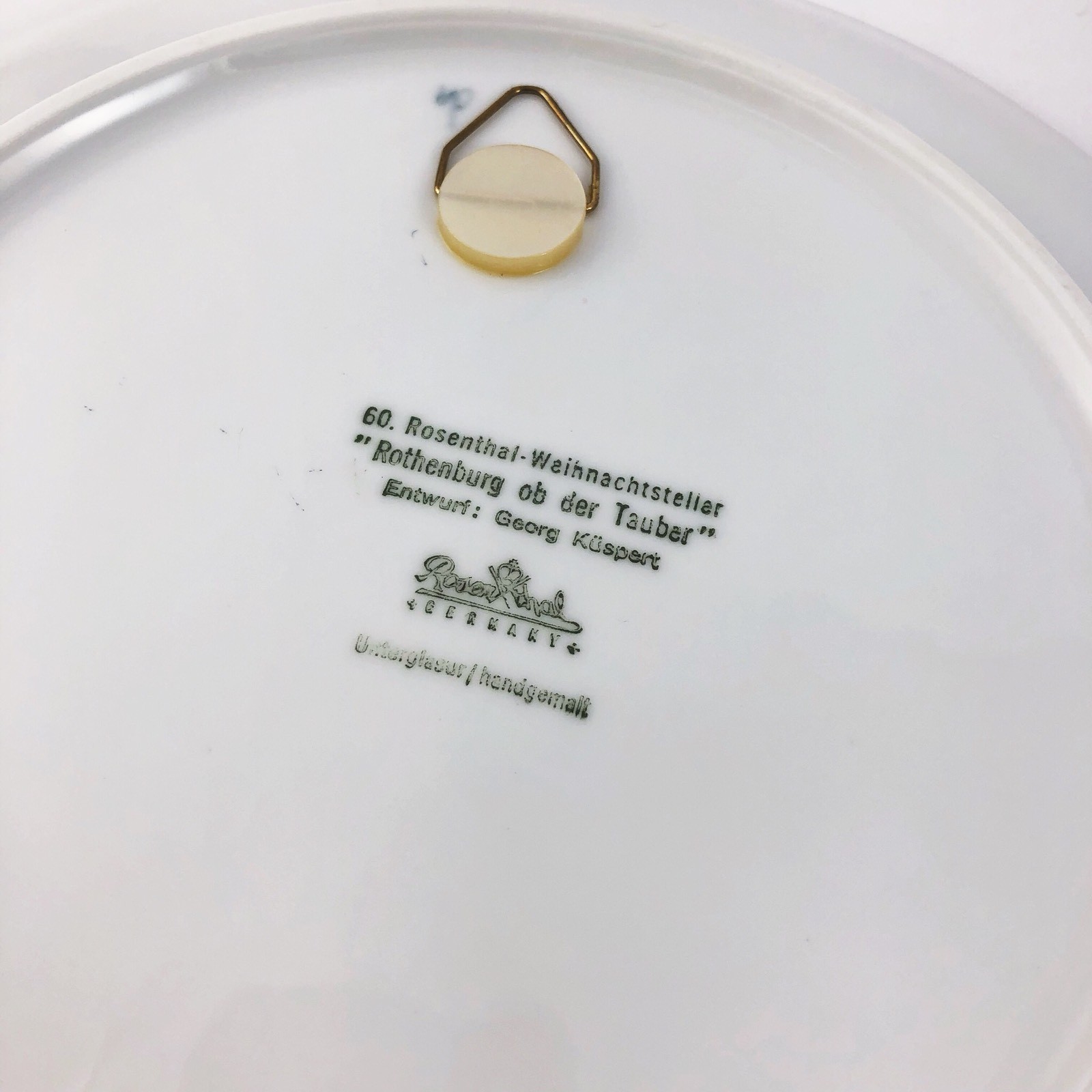 Vintage 1969 Rosenthal Christmas Plate Weihnachten George Kuspert Rothenburg Item image 3
