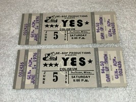 YES 2 UNUSED 1976 CONCERT TICKETS JACKSON COLISEUM MS Jon Anderson Steve... - $12.98