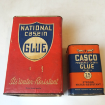 Lot of 2 Vintage Casco Glue Tins- Powdered Casein and Waterproof - £13.30 GBP