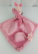 Winnie the Pooh Piglet Pink Chenille Sweater Security Blanket Lovey Bee Pocket - £77.61 GBP