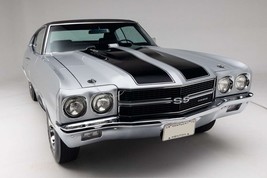 1970 Chevy Chevelle SS 454 silver front | 24x36 inch poster | classic car - £17.56 GBP