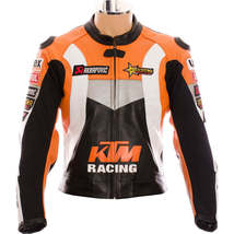 Men&#39;s KTM Motorbike Racing Leather Jacket MOTOGP Motorcycle Jacket - £109.30 GBP