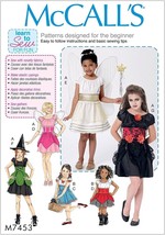 McCall&#39;s Sewing Pattern 7453 Girls Fairy Witch Pirate Angel Costume Dress 7-14 - £7.29 GBP