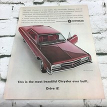 Vintage 1964 Chrysler 300 4-Door Hard-Top Sedan Advertising Art Print Ad  - $9.89