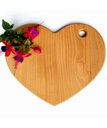 Heart Shaped Cutting Board 11 X 9  Solid Wood Decorative Cutting Boar... - £28.73 GBP