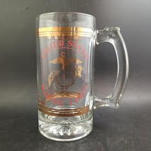 US Marine Corps Glass Beer Mug Gold Emblem &amp; Trim, Vintage Barware OBO - $38.00