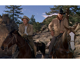  John Wayne and Glen Campbell in True Grit on horseback together 16x20 Canvas Gi - £55.94 GBP