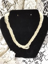 Vintage Pearl Multi Strand Beaded Necklace, Twist, Formal, Costume Jewelry? - £7.93 GBP