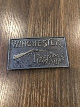 VTG Winchester Repeating Arms New Haven Conn. Rifle Gun Belt Buckle Brass Color - £16.07 GBP