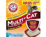 Arm &amp; Hammer 2406 Multi-Cat Scented 40 lbs. Clumping Cat Litter w/ Clean... - $46.94