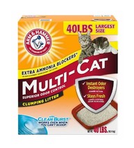 Arm &amp; Hammer 2406 Multi-Cat Scented 40 lbs. Clumping Cat Litter w/ Clean... - $46.94