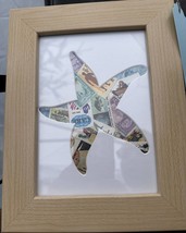 Starfish! - Vintage Postage Stamp Collage Art - £34.61 GBP