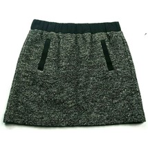 Loft Womens A Line Petite Skirt Size MP Gray Black White Striped Pull On... - €14,54 EUR