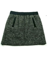 Loft Womens A Line Petite Skirt Size MP Gray Black White Striped Pull On... - $16.83