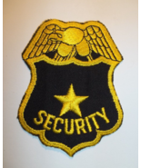 Security Guard Uniform Shoulder Patch Embroidered Gold Eagle Black Iron-... - £6.33 GBP